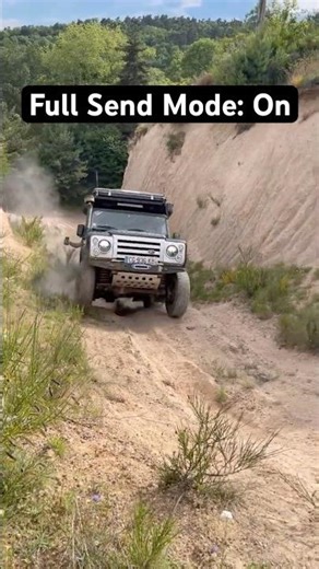 Defender 110 TD4 Full Send in Sand 🏜️ #Defender #LandRover #OffRoad #4x4 #CarShorts