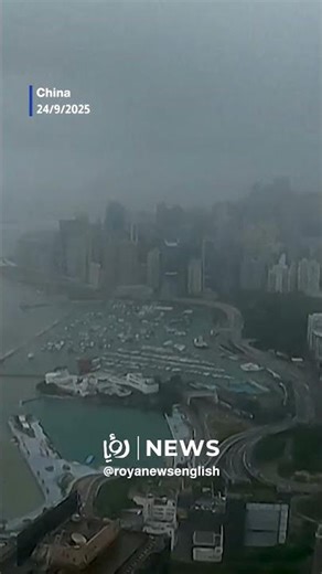 Timelapse captures Super Typhoon Ragasa battering Hong Kong