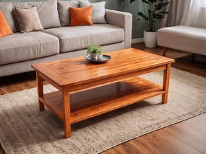 Coffee Table Plans: Rustic Wood Table With Shelf (PDF Download) - Etsy