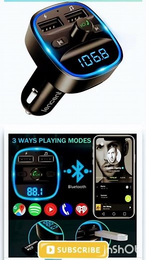 UNBOXING LENCENT CAR BLUETOOTH FM TRANSMITTER #shorts