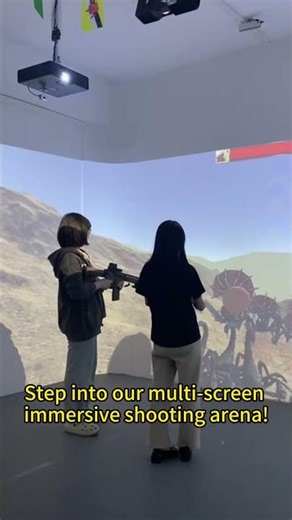 Step into our multi-screen immersive shooting arena #interactivegames#immersivegaming#shootinggames