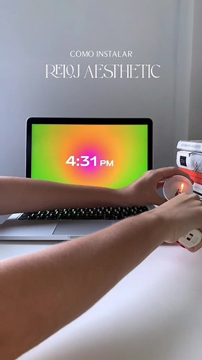 Tutoriel para instalar Aura gradient clock screensaver ✨ #fyp #aesthetic #auraclock #aestheticvideos