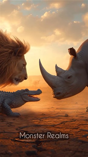 The Ultimate Fusion Beast: Lion, Crocodile & Rhino Combined