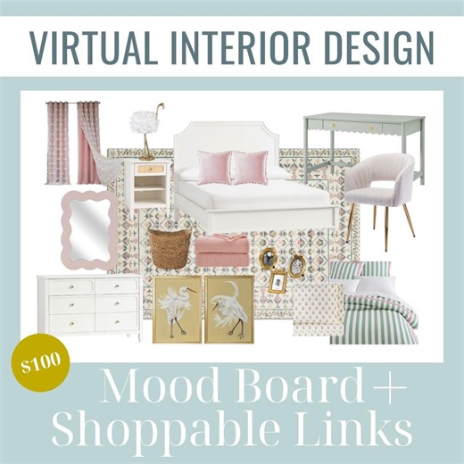 Custom Virtual Interior Design | Online Room Makeover With Mood Board - Etsy