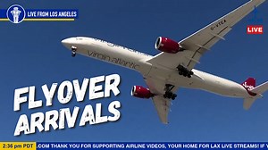 12K views · 1.5K reactions | 5 HEAVY FLYOVER arrivals (runway 24L) from high above the LAX economy parking garage. A rare sight captured during the Airline Videos Live broadcast on October 25th, 2022. Crews closed down runway 24R for monthly maintenance which pushed all arrivals to runway 24L for an hour. #planespotting #airlinevideos #airlinevideoslive #aviation #airports #aviationdaily #aviationlovers #aviationgeek | AIRLINE VIDEOS | Facebook