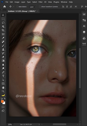 Add light effect to faces in your photos and posters using masking | Recdopeart