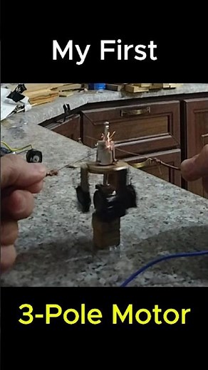 I Built My First 3-Pole DC Motor — It Works!! But Sparks Everywhere! ( Aluminum Commutator Mistake)