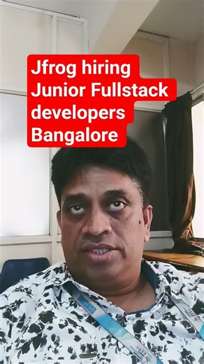 👉 JFrog Hiring Junior Full Stack Developer | 1–2 Years | Product Company