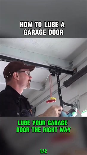 How To Lube A Garage Door. Part 1 #garagedoor #garagedoors #DIY #tips #fyp | quoheeav7vu