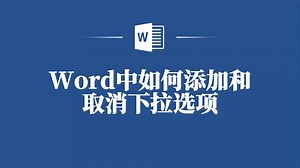 轻松添加和取消下拉选项，让你的Word文档更专业！