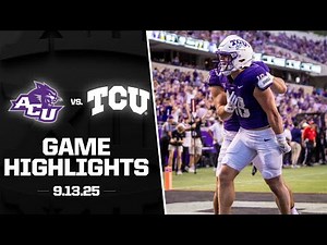 Abilene Christian vs. TCU Game Highlights | 2025 Big 12 Football