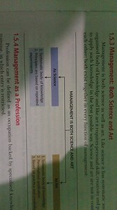 Explain how management is both a science and an art, based on t... | Filo