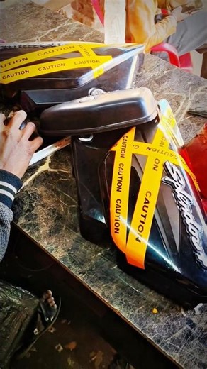 👉 Hero Splendor Full Sticker Modification 😍 | Side Panel & Tool Box 🔥 #Shorts