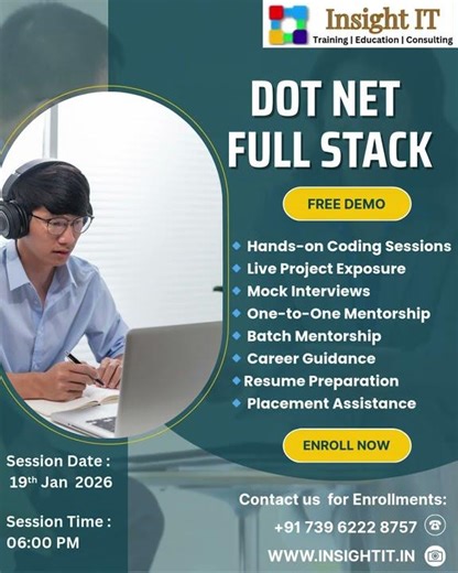 Dot NET Full Stack Online Training | Insight IT | .NET Online Course #kphb #dotnet #aspnet #course