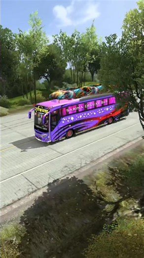 Sabina Deluxe Bus Driving from bus simulator Indonesia #shortvideo #bussid #bus