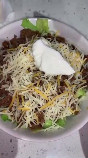 Keto Taco salad bowl recipe #shorts