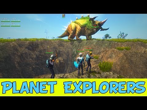 Monster Killing Crew! - Free Roam Multiplayer - Planet Explorers Part 1