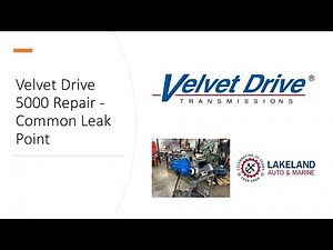 Velvet Drive 5000 Marine Transmission Repair - Common Leak Point