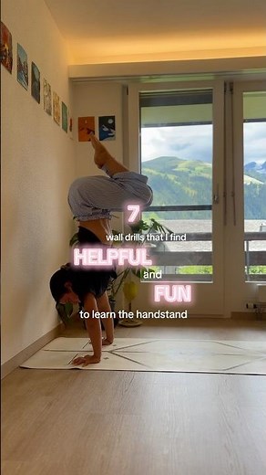 7 helpful and fun wall drills to learn the handstand - beginner friendly :) #wallhandstandpractice
