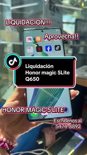 Liquidación#honormagic 5 Lite Aprovecha visítanos📌 Ven a nuestra tienda Ubicada en C.c Pacífic Center calzada Aguilar Batres zona 11, local 101 ✅Pagos en efectivo o con tarjeta de crédito o débito, visacuotas sin recargo. Contamos con opción de apartado con el 10% ✅Para mas información comunícate con nosotros a nuestro WhatsApp https://wa.me/message/INPG5RRIDTJOG1
