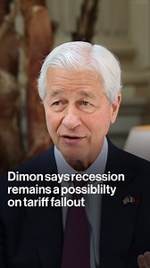 “Hopefully we’ll avoid it, but I wouldn’t take it off the table at this point.” JPMorgan CEO Jamie Dimon says a US recession remains a possibility as tariff fallout continues to buffet global economies. bloom.bg/42Zhtzr | Bloomberg