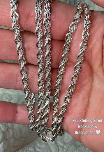 Elegant 925 Sterling Silver Necklace & Bracelet Set