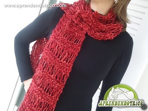 Cachecol de Trico Paixão - 1º Parte - Aprendendo Tricô Manual