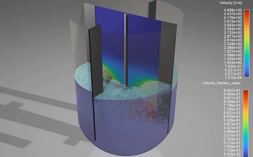 【全网原创！！！教程～非入门级案例】Ansys fluent Rocky搅拌混合CFD-DEM双向耦合——气液固多相流 微米颗粒 粗粒度模型 DEM离散元