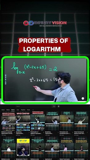 Properties of logarithms | Solving logarithmic equation | Algebra #shorts #jeemains #maths #jee