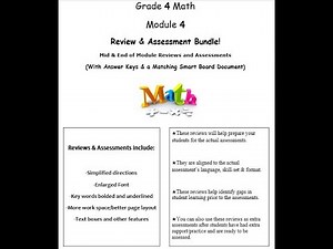 Grade 4, Module 4 Review and Assessment Bundle