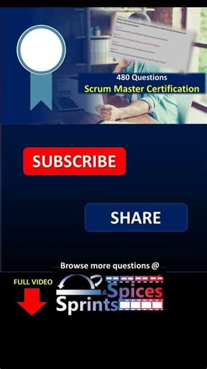Scrum Master Certification Question 385 #agile #scrum #scrumcertification #scrummaster #psm