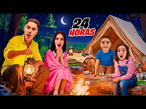 24 Hours CAMPING in the FOREST