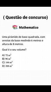 ✅️Área e volume, tema frequente em concursos! #matemática #cálculos #volume #raciocíniológico #mathematico | Claudinei Mathematico