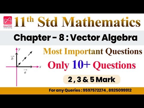 11th Std Mathematics | Chapter - 8 | Most Important Questions | 10+ Questions to cover Eight Unit