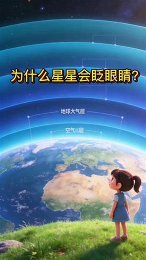 为什么星星会眨眼睛？#科普 #儿童科普
