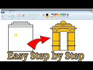 How to Draw India Gate by ms paint/-