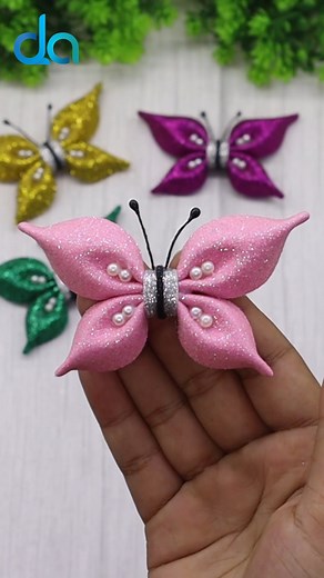 20K views · 450 reactions | DIY Butterfly Making for Decoration Ideas - How To Make Glitter Foam Butterflies #craft #butterflies #decor #diy | DIY Crafts & Art | Facebook