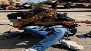 7.5K views · 36 reactions |  Busking in Lincoln  Listen to Rob Bennie's High Street guitar jams Playing an instrumental version of Evil Ways by Carlos Santana | The Lincolnite | Facebook