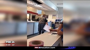 RACIST RANT: A college student recorded an interaction at a Dallas post office that quickly got out of hand. A man was yelling at a postal worker about a form, and then turns his rage onto a woman attempting to diffuse the situation. | FOX 26 Houston