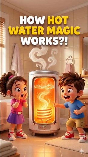 Cold Water In… Hot Water Out?! 🚿🔥 How Home Geysers Work #shorts #scienceforkids #water #geyser #fun