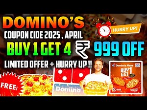 Domino's Coupon Code 2025 🔥999 OFF | Get 50% OFF Pizza Deals & Discounts Today! 🍕💸