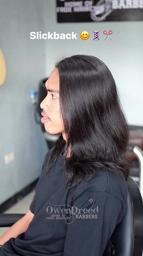 #slickback #taper #longhair | Owen Dreed Barbers