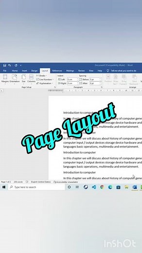 Page Layout in ms word | page setup in ms word | page margin kya hai | page orientation in ms word