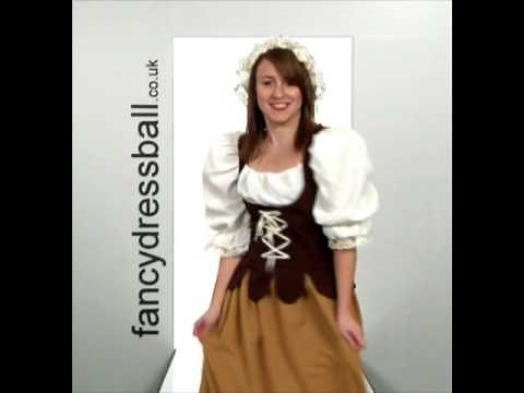 Medieval Wench Ladies Fancy Dress Costume