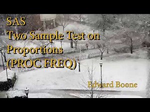 SAS Two Sample Test on Proportions. (PROC FREQ)