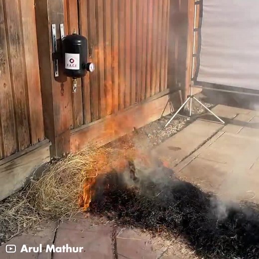 4M views · 10K reactions | High school student made a fire suppression device to protect properties. Meet F.A.C.E. fire suppression device invented by Arul Mathur. It helps snuff out fires before they consume your home. | GIGadgets | Facebook