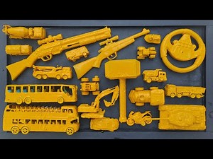 Membersihkan Mainan Mobil Balap, Truk Molen, Kereta Api, Excavator, Tank Baja, Speed Boat, Pesawat