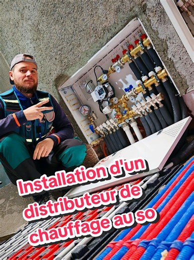 Installation d'un distributeur de chauffage au sol