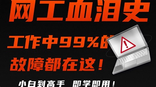 刚入职的网工能有多惨？保姆级网络故障排错教程！从Ping不通到IP地址冲突，小白也能装大佬，弹幕刷：救大命了！