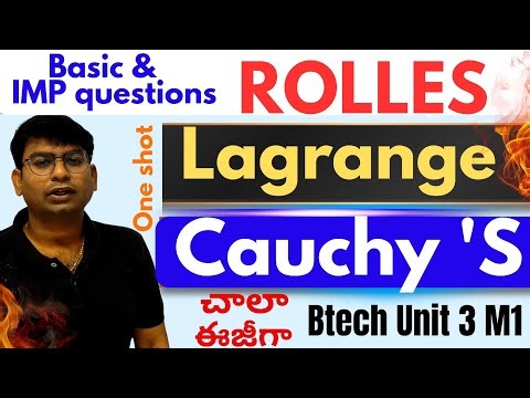 Rolles|lagrange|cauchy|mean value theorem